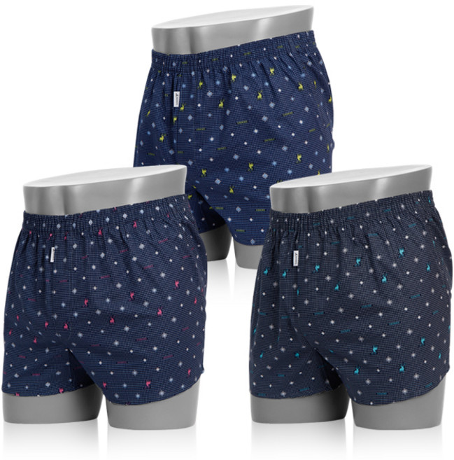 디에스도씨 30수순면 남자트렁크팬티 3p 세트 D-824