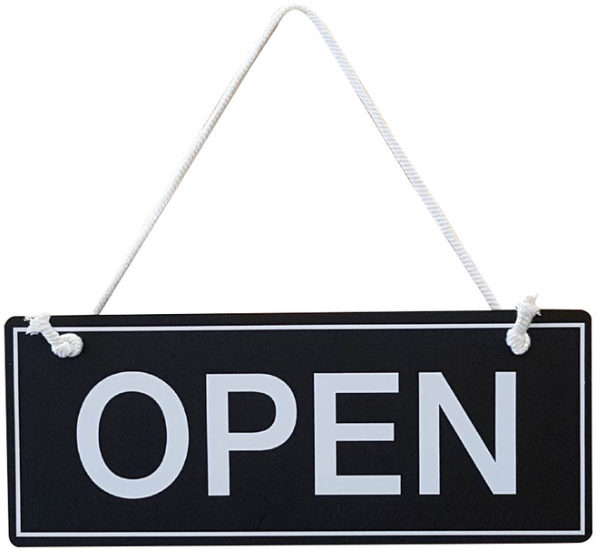 뉴트리데일리 양면걸이형 알림 표지판, OPEN, CLOSED, 1개