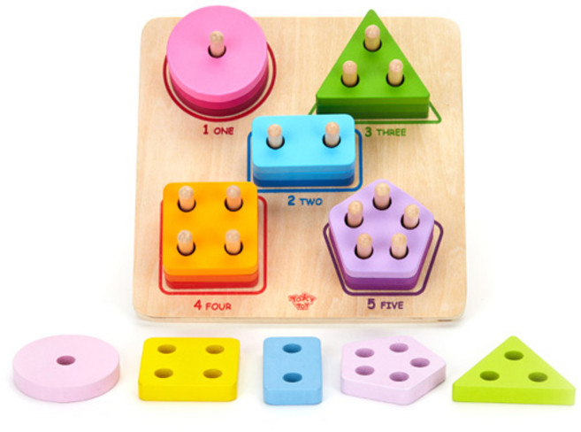 투키토이 모양막대쌓기 완구, 혼합 색상, 1개