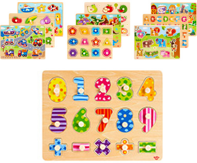 투키토이 꼭지퍼즐 10종, 혼합 색상, 1개