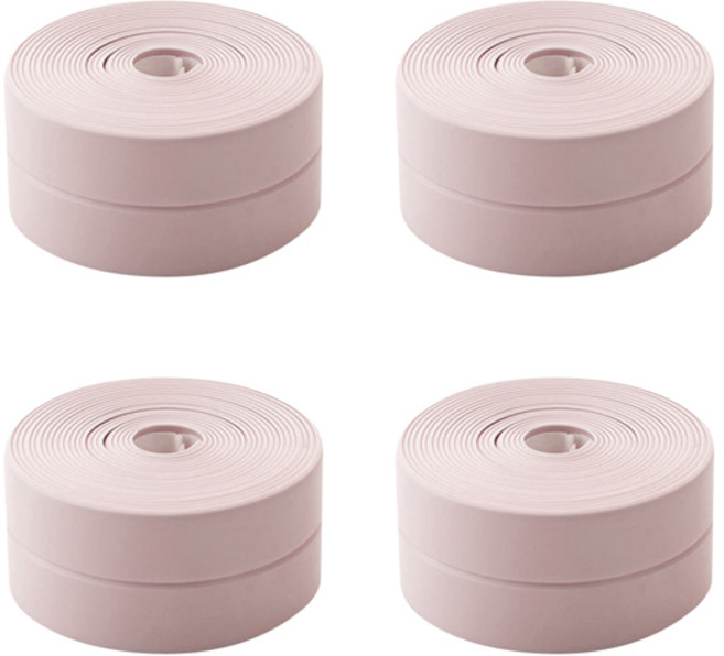 블럭마트 방수 테이프 3.2m x 2.2cm, 핑크, 4개