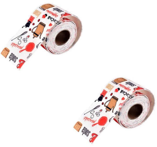 블럭마트 욕실 주방 방수 테이프, 에프터눈 티 레드, 2개