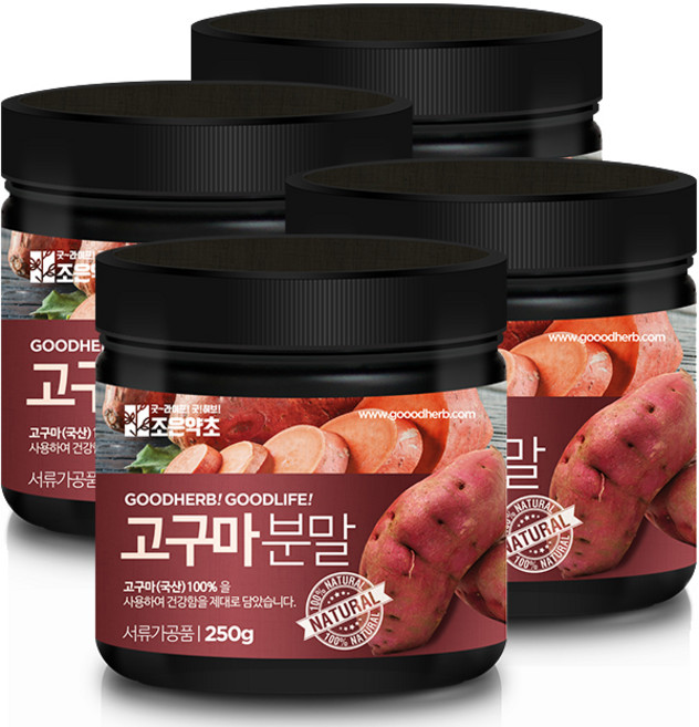 GOODHERB 地瓜粉, 250g, 4罐