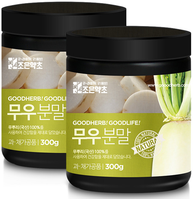 조은약초 프리미엄 무우 분말, 300g, 2개