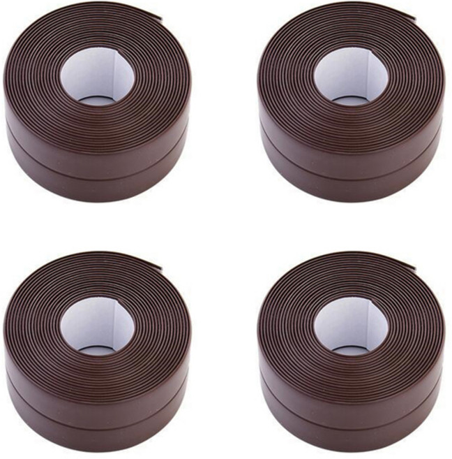 블럭마트 방수 테이프 3.2m x 3.8cm, 브라운, 4개