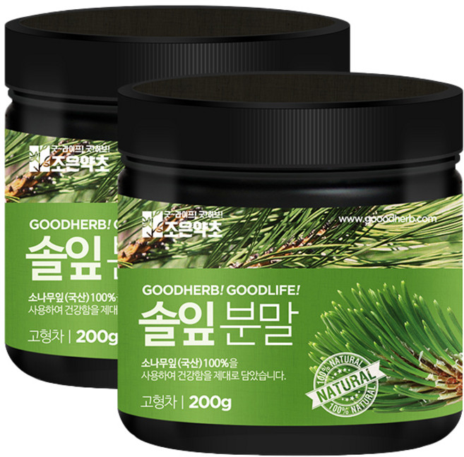 조은약초 솔잎분말, 2개, 200g