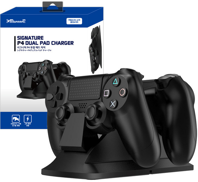 겜맥 시그니처 PS4 듀얼 게임패드 차저, KMP4-116, 1개