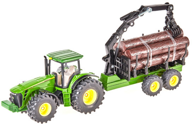 siku 拖拉機 林業拖車 壓鑄模型 SK1954FM, 混合顏色, 1個