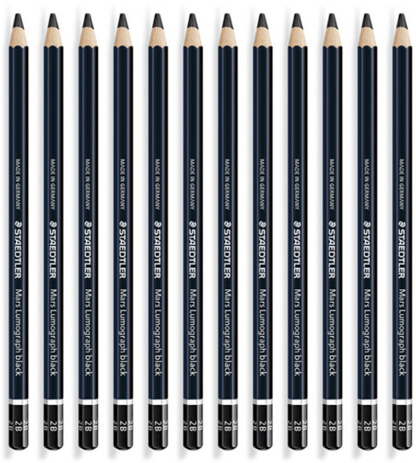 스테들러 100B 아티스트연필, 2B, 12개
