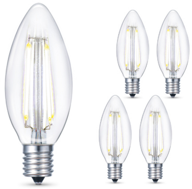 씨티오 LED 촛대구 17베이스 3W, 주광색, 5개