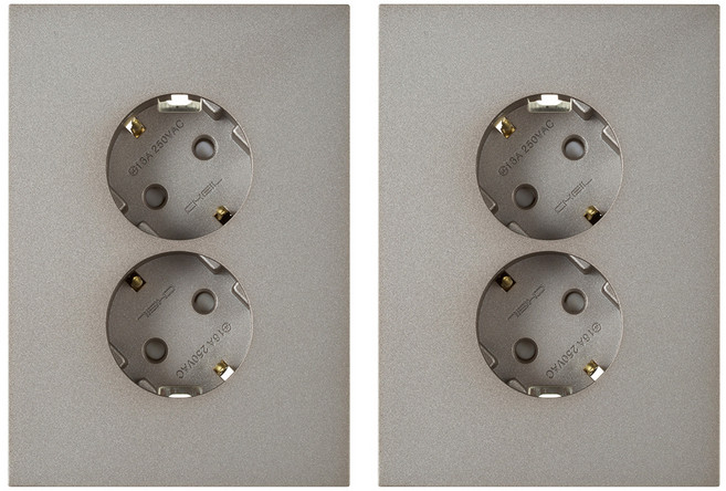 제일전기 하네스 브론즈 콘센트 2구 SET 2개입, 1개