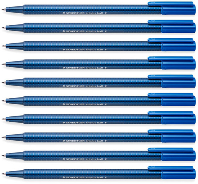 스테들러 437 트리플러스볼펜 F, 청, 10개입