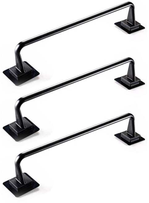 블럭마트 주방 행주 수건 다용도걸이 24.5cm, 블랙, 3개입