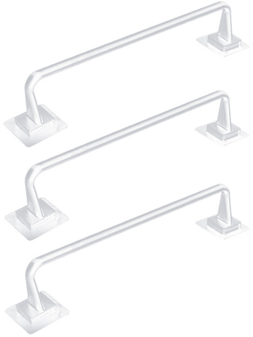 블럭마트 주방 행주 수건 다용도걸이 24.5cm, 화이트, 3개입