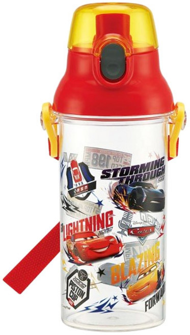 스케이터 카즈 레드 투명물통, 혼합 색상, 480ml