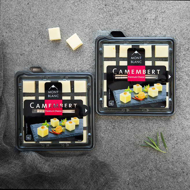 몽블랑 까망베르 큐브 치즈, 100g, 1개입, 2개