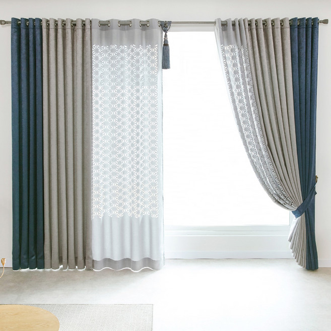 지나송 제이든 고주파 암막커튼 + 커튼봉