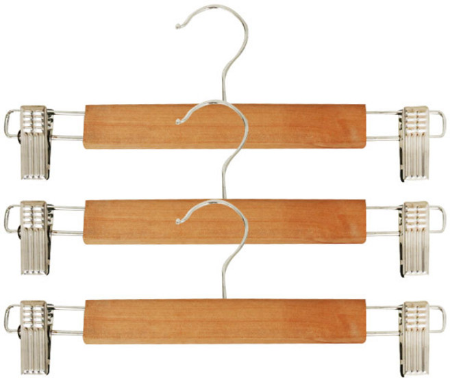 원목 바지걸이, 혼합 색상, 3개