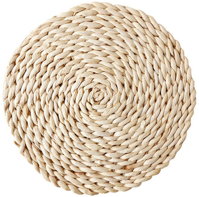 마켓감성 옥수수잎 코스터 테이블매트 원형, 혼합 색상, 45cm