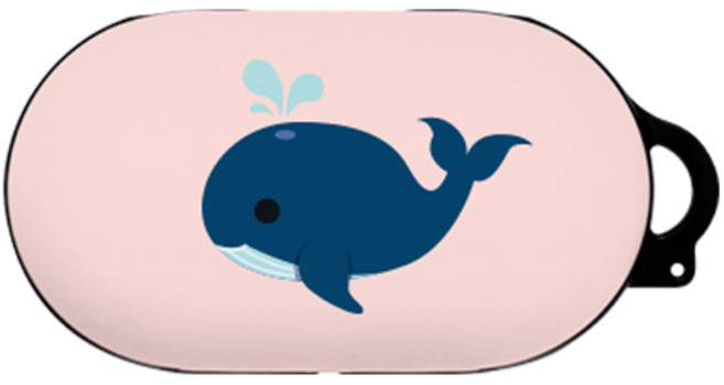 바니몽 고래고래 디자인 갤럭시버즈 케이스, 핑크