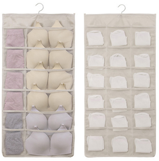 ABM 옷걸이 포켓 30칸, 베이지, 1개