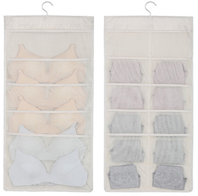 ABM 옷걸이 포켓 15칸, 베이지, 1개