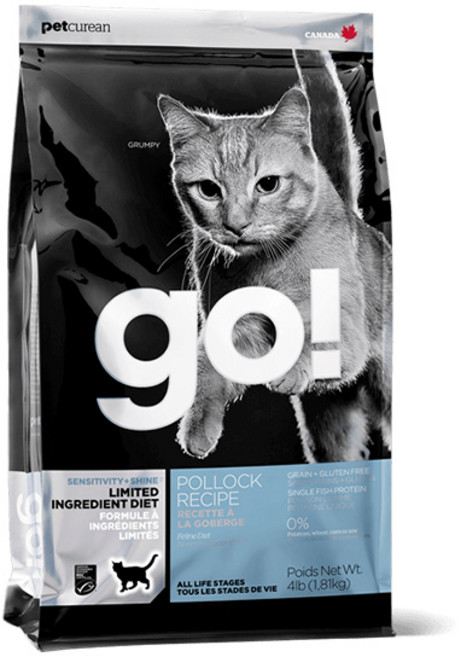 go LID 폴록 레시피 고양이 사료, 1.81kg, 1개