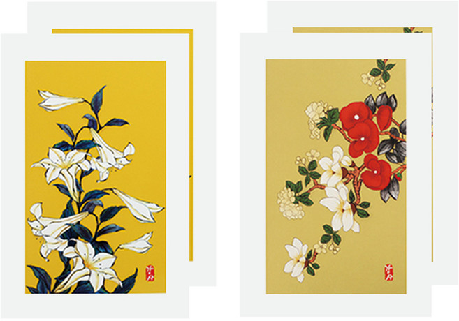 프롬앤투 T214-34 감사 축하 연하장 카드 2p + 봉투 2p + 속지 2p, 혼합 색상, 2세트