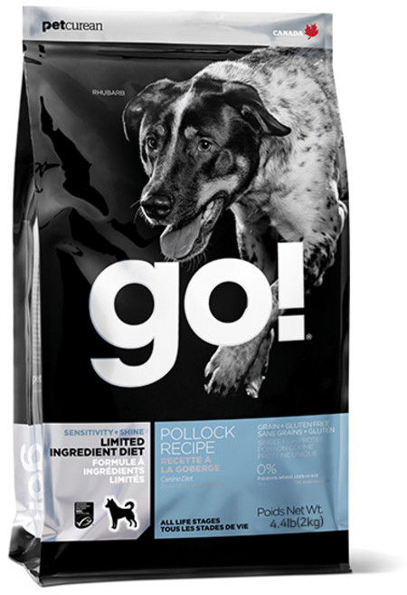 go 전연령 생선 LID 폴록 레시피 반려견 사료, 2kg, 1개, 흰살생선