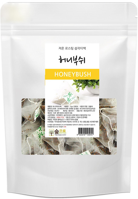 숲으로허브 허니부쉬 삼각티백, 1g, 100개입, 1개