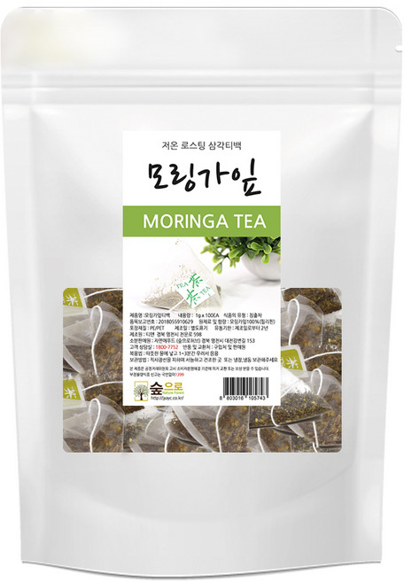 숲으로허브 모링가잎 삼각티백, 1g, 100개입, 1개