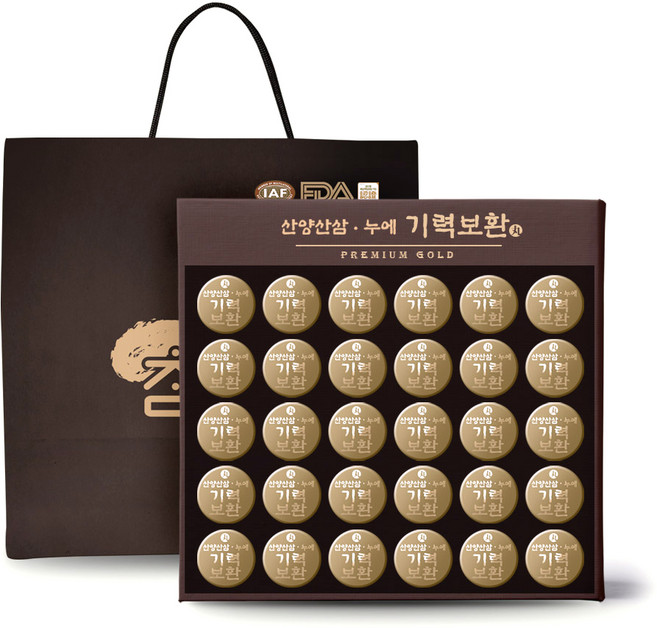 참말 산양산삼 누에 기력보환 + 쇼핑백, 112.5g, 1세트