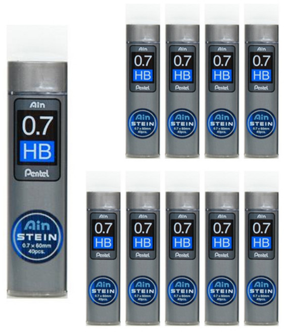 펜텔 샤프심 아인슈타인 60mm HB C277, 0.7mm, 10개