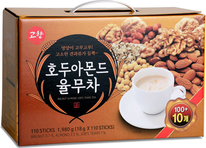 고향 호두아몬드 율무차, 18g, 110개입, 1개