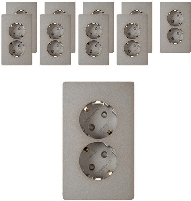 제일전기 디노 브론즈 콘센트 2구 SET, 10개