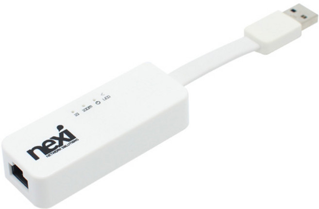 넥시 USB3.0 to LAN 기가비트 유선랜카드 플랫타입, NX-FU30L, 1개