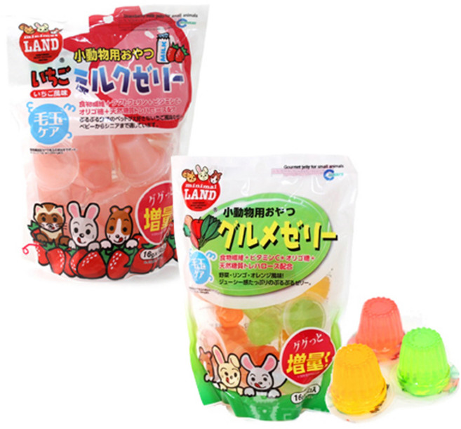 마루칸 반려동물 고급 3종 혼합 젤리 + 딸기 우유 젤리, 1세트