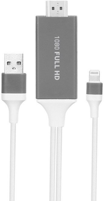 엑토 애플 8핀 HDMI 미러링 케이블 HDMI-03 2m, 혼합 색상, 1개