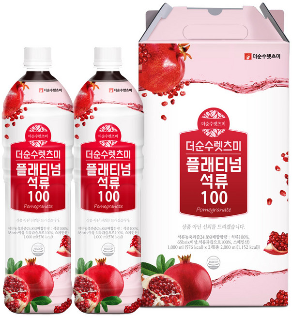 더순수렛츠미 플래티넘 석류즙, 1L, 2개