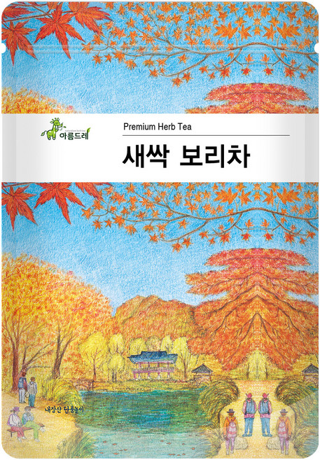 Areumdre 大麥若葉茶三角茶包, 1.1g, 50包, 1袋