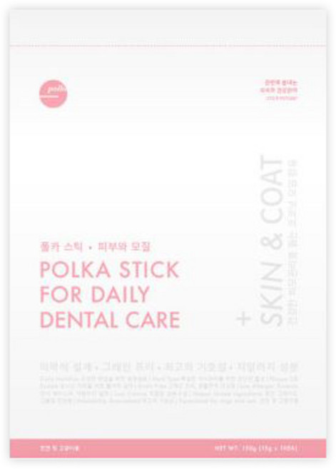 폴카 스틱 포 데일리 덴탈케어 개껌 15g, 피부와 모질, 10개