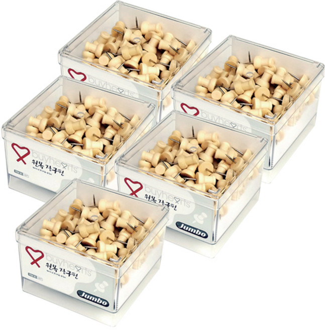 바이하츠 점보 원목장구핀 JWP, 1개입, 5개