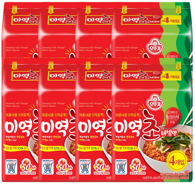 오뚜기 미역초비빔면 멀티 135g, 32개