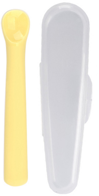 데일리라이크 봉봉 이유식 스푼 1단계 + 휴대용 케이스, 레몬, 1세트