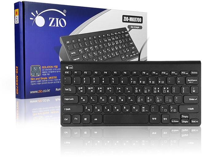 ZIO 미니 유선 텐키리스 키보드, 혼합색상, ZIO-MK8700