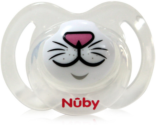 누비 동물친구 셀피 노리개 젖꼭지, 6~18개월, 고양이, 1개