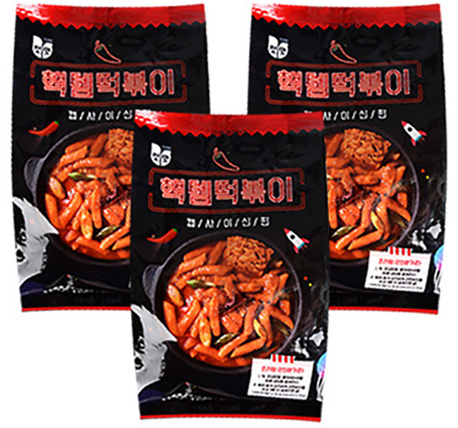 첫맛 핵템떡볶이 캡사이신편, 330g, 3개입