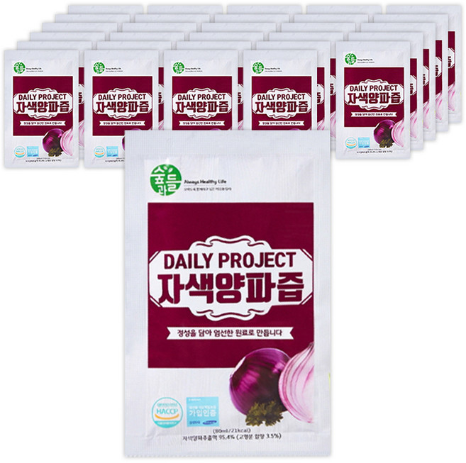 숲과들 데일리 프로젝트 자색양파즙, 80ml, 30개입