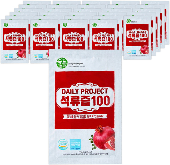 숲과들 데일리 프로젝트 석류즙100, 70ml, 30개입