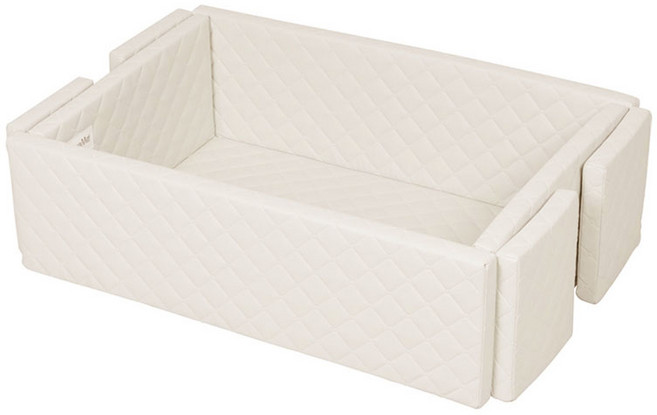 맘마키즈폴더 미니범퍼침대매트, 크림